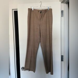 Vintage Ralph Lauren Trousers 12 Brown Wool Houndstooth Pant USA Academia Preppy